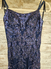 NAVY SPARKLY MERMAID GOWN
