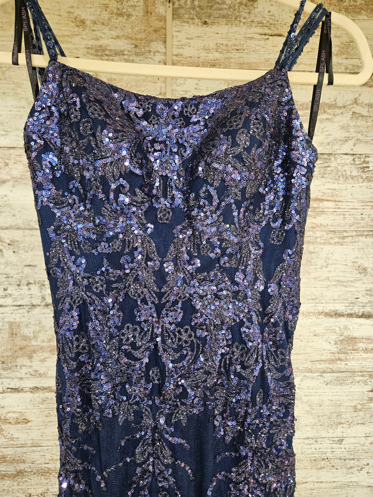 NAVY SPARKLY MERMAID GOWN