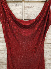 RED SPARKLY SHORT DRESS