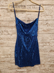 ROYAL BLUE SPARKLY SHORT DRESS