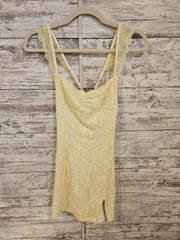YELLOW LACE SHORT DRESS