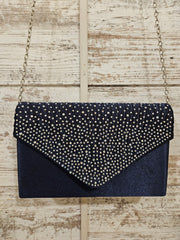 NAVY SPARKLY DRESS PURSE