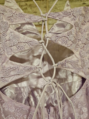 LAVENDER/FLORAL A LINE GOW-NEW