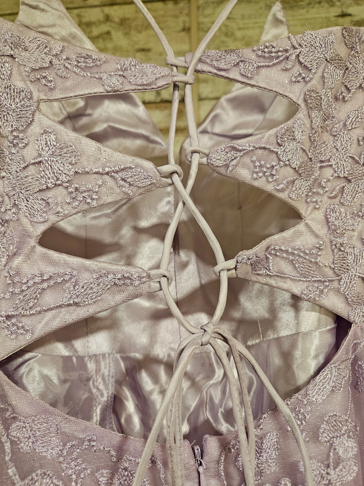 LAVENDER/FLORAL A LINE GOW-NEW