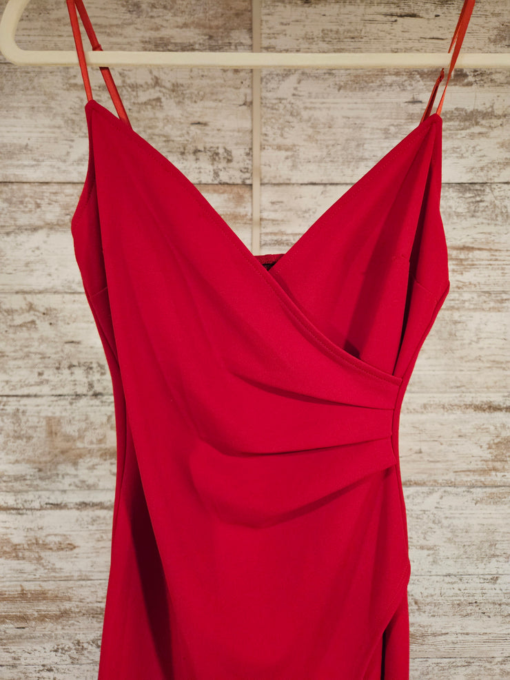 RED LONG EVENING GOWN