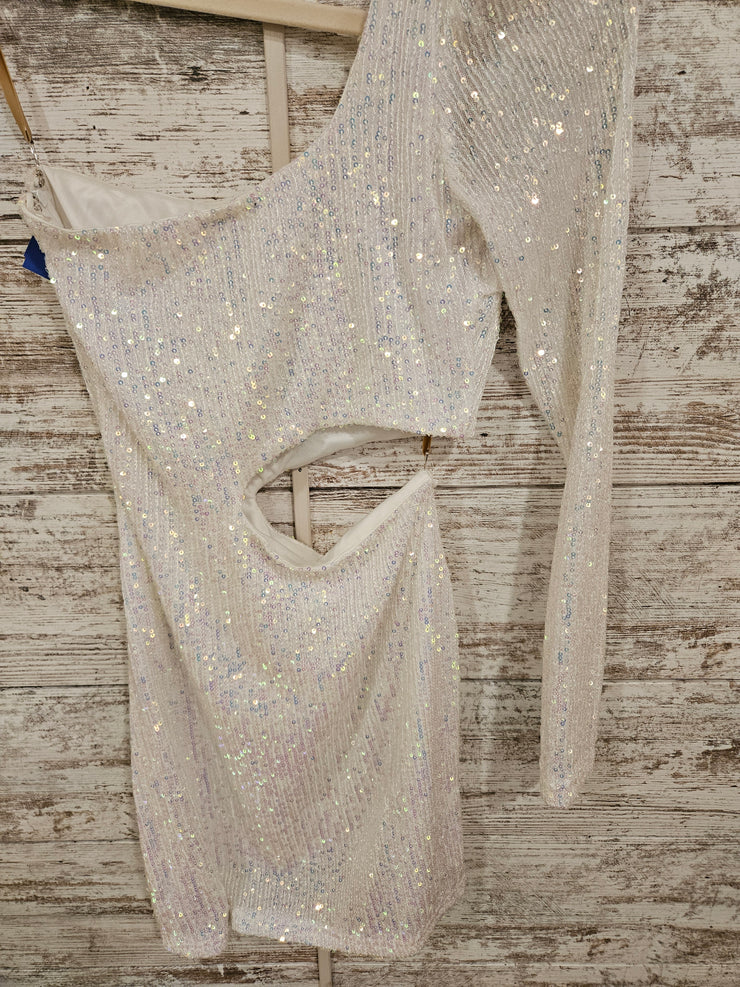 WHITE/COLORFUL SHORT DRESS