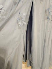 BLUE/FLORAL A LINE GOWN $500