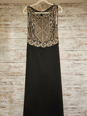 BLACK/GOLD LONG DRESS (NEW)