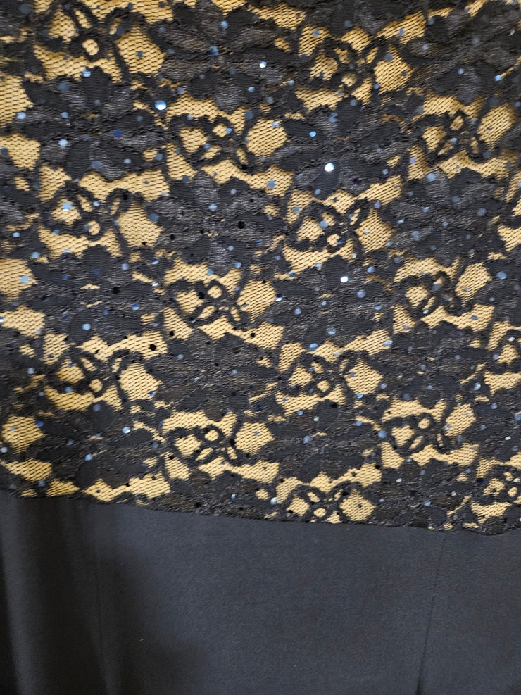 NAVY LONG EVENING GOWN