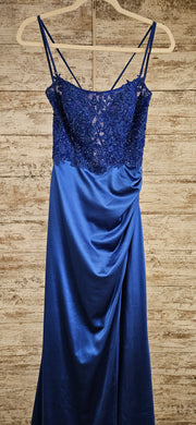 ROYAL BLUE LONG EVENING GOWN