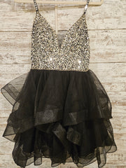 BLACK/SILVER SHORT DRESS