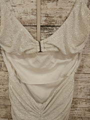 WHITE/SILVER SHORT DRESS (NEW)