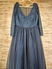 NAVY FULL A LINE GOWN