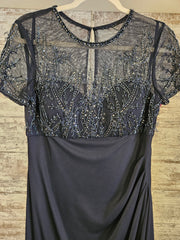 NAVY LONG EVENING GOWN