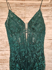 GREEN SPARKLY MERMAID GOWN