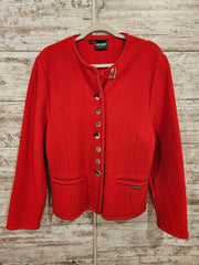 RED BOILED WOOL JACKET $460