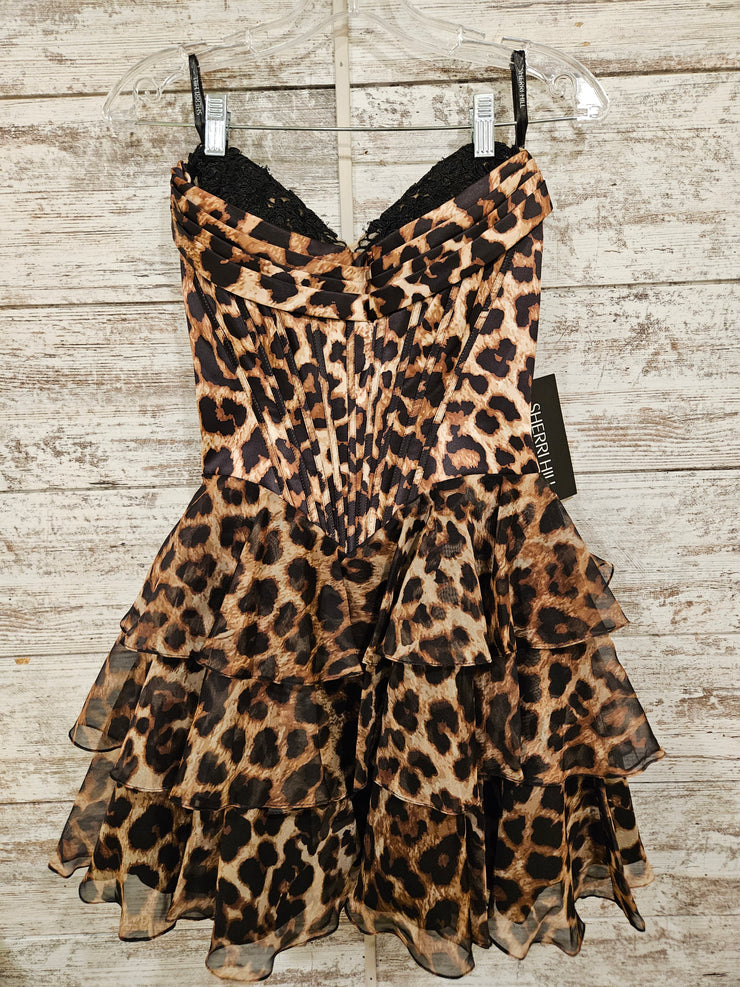 ANIMAL PRINT SHORT DRESS-NEW$590
