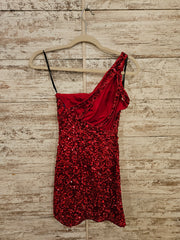 RED SEQUIN SHORT DRESS (NEW)
