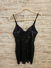 NAVY SPARKLY SHORT DRESS