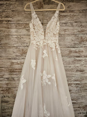 WHITE/NUDE WEDDING GOWN