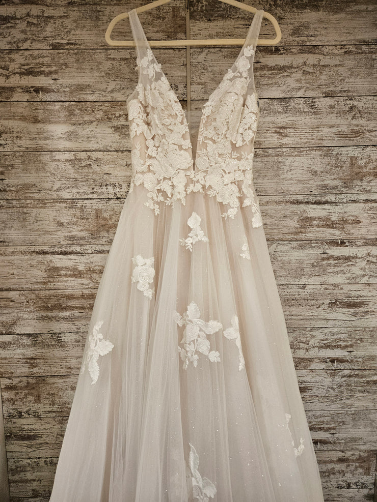 WHITE/NUDE WEDDING GOWN