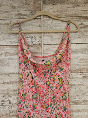 PINK/FLORAL LONG DRESS (NEW)