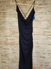 NAVY SPARKLY LONG DRESS