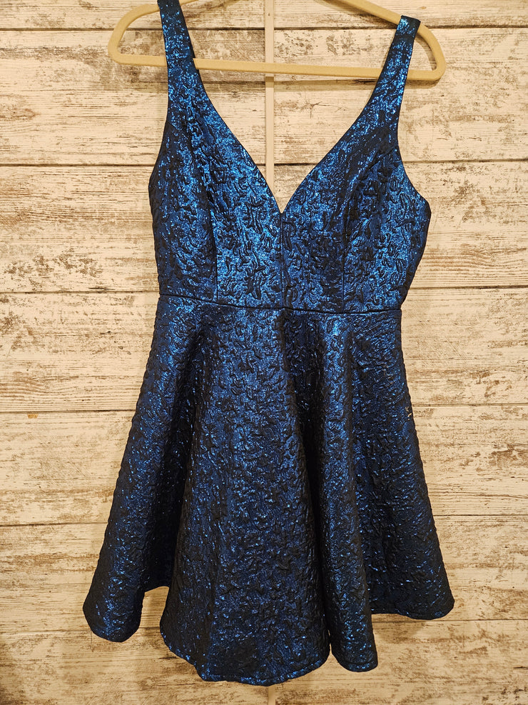 ROYAL BLUE SPARKLY SHORT DRESS