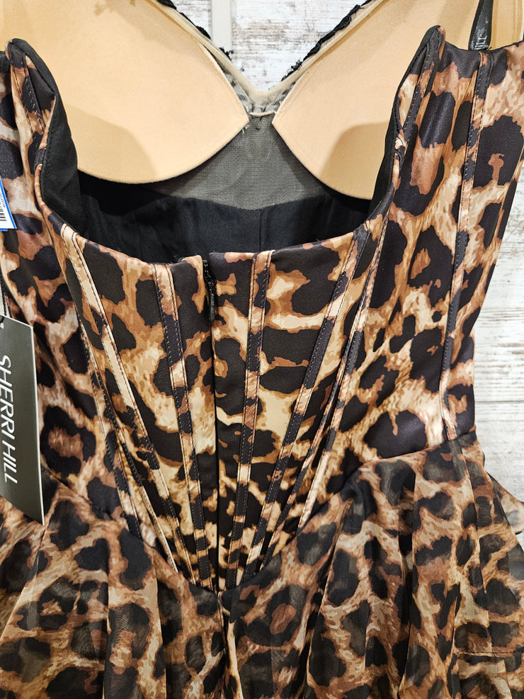 ANIMAL PRINT SHORT DRESS-NEW$590