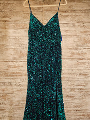 GREEN SEQUIN MERMAID GOWN- NEW