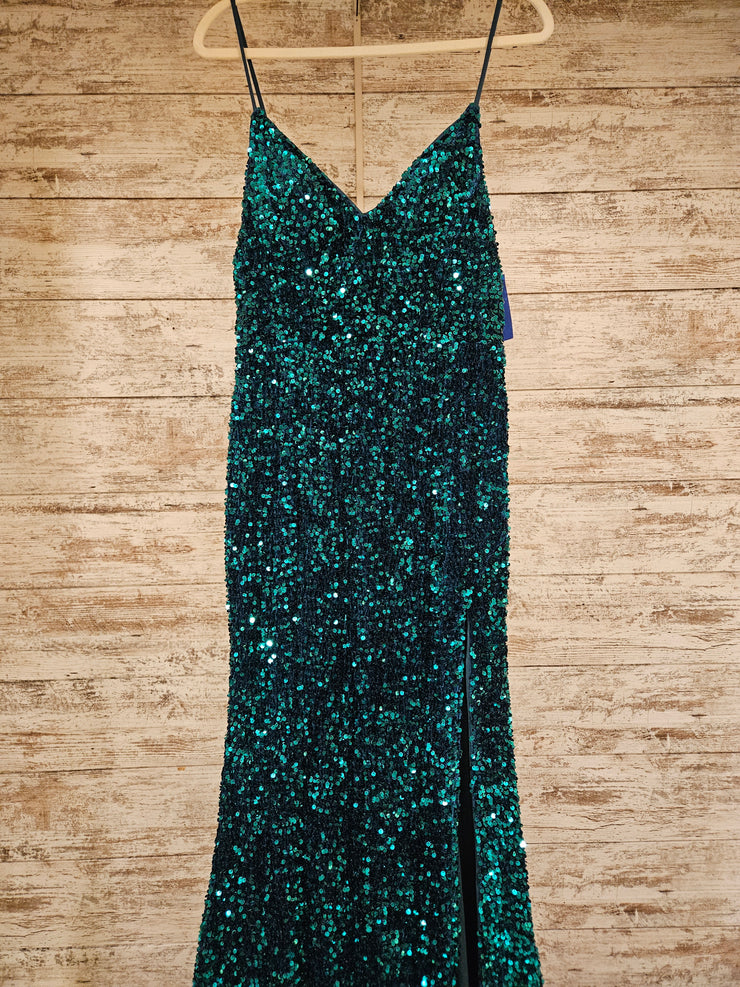 GREEN SEQUIN MERMAID GOWN- NEW