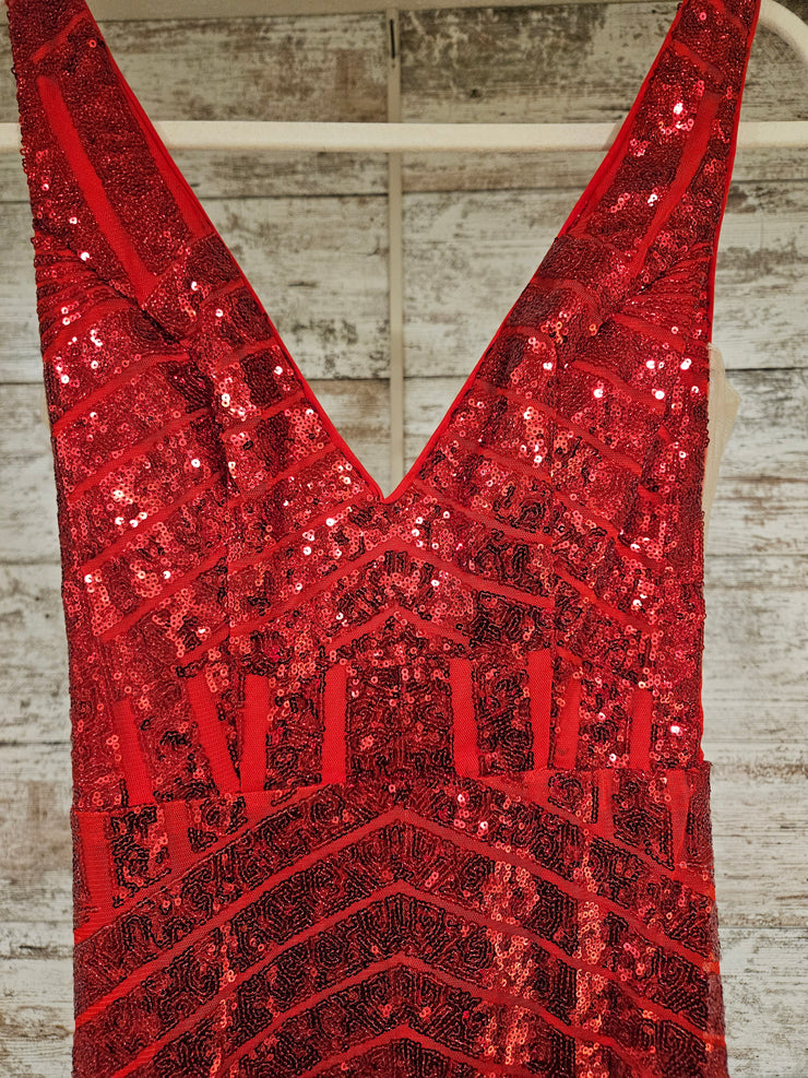 RED SPARKLY MERMAID GOWN (NEW)