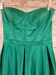 GREEN A LINE GOWN
