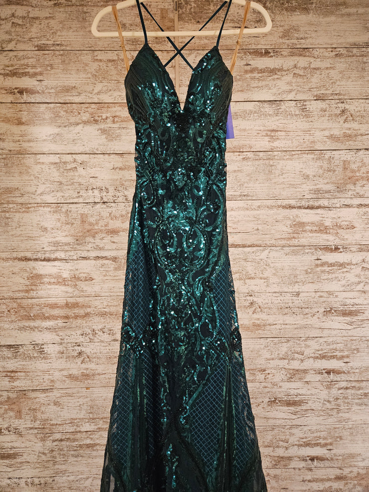GREEN SPARKLY MERMAID GOWN