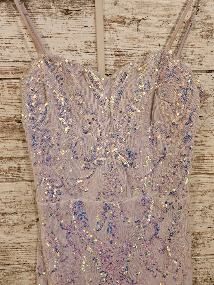 LAVENDER SPARKLY SHORT DRESS