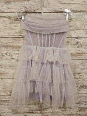 LAVENDER/WHITE SPARKLY DRESS