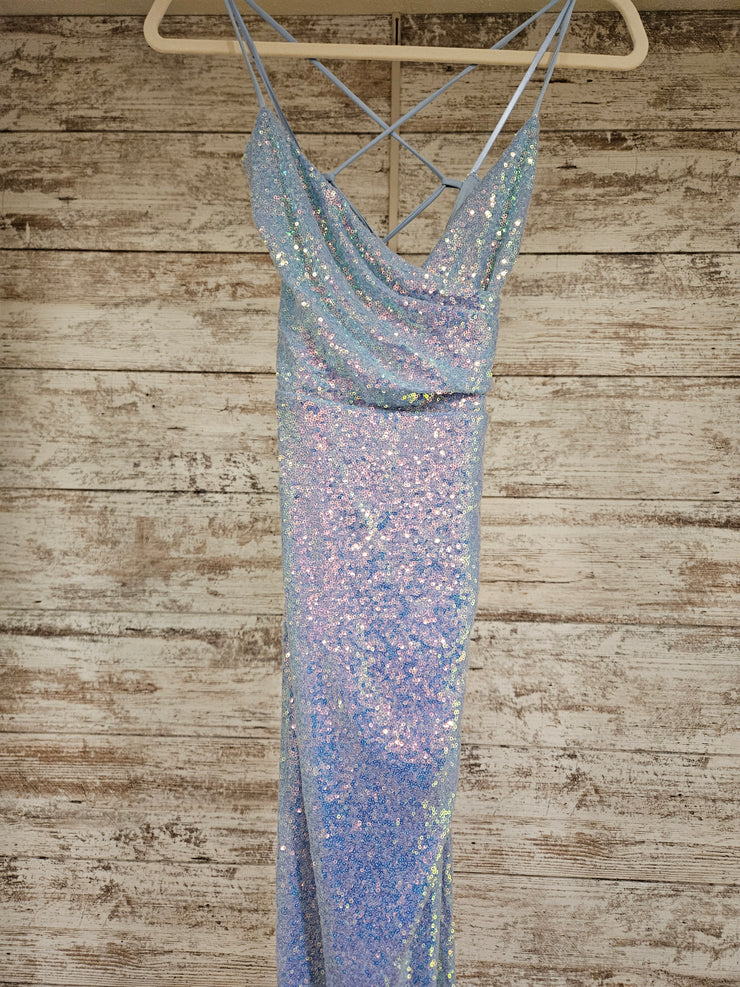 BLUE SPARKLY LONG DRESS (NEW)