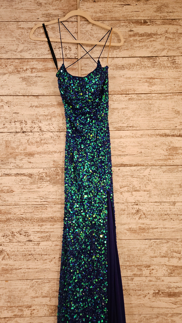 ROYAL BLUE SEQUIN DRESS (NEW)