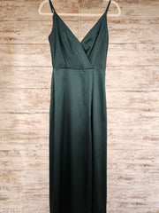 GREEN LONG EVENING GOWN