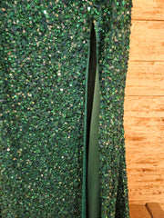 TEAL SPARKLY 1 SHOULDER DRESS