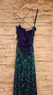 ROYAL BLUE SEQUIN DRESS (NEW)
