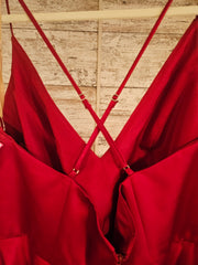 RED A LINE GOWN