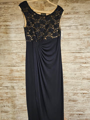 NAVY LONG EVENING GOWN