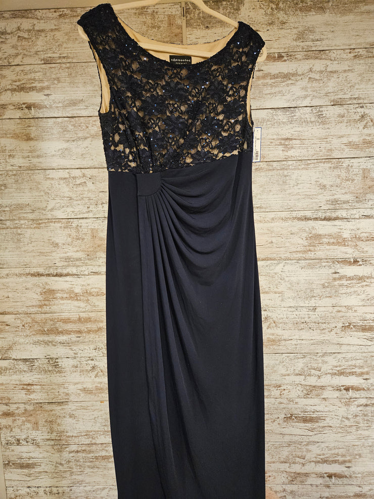 NAVY LONG EVENING GOWN