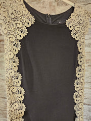 BLACK/GOLD LONG EVENING GOWN