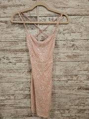 PINK SPARKLY SHORT DRESS