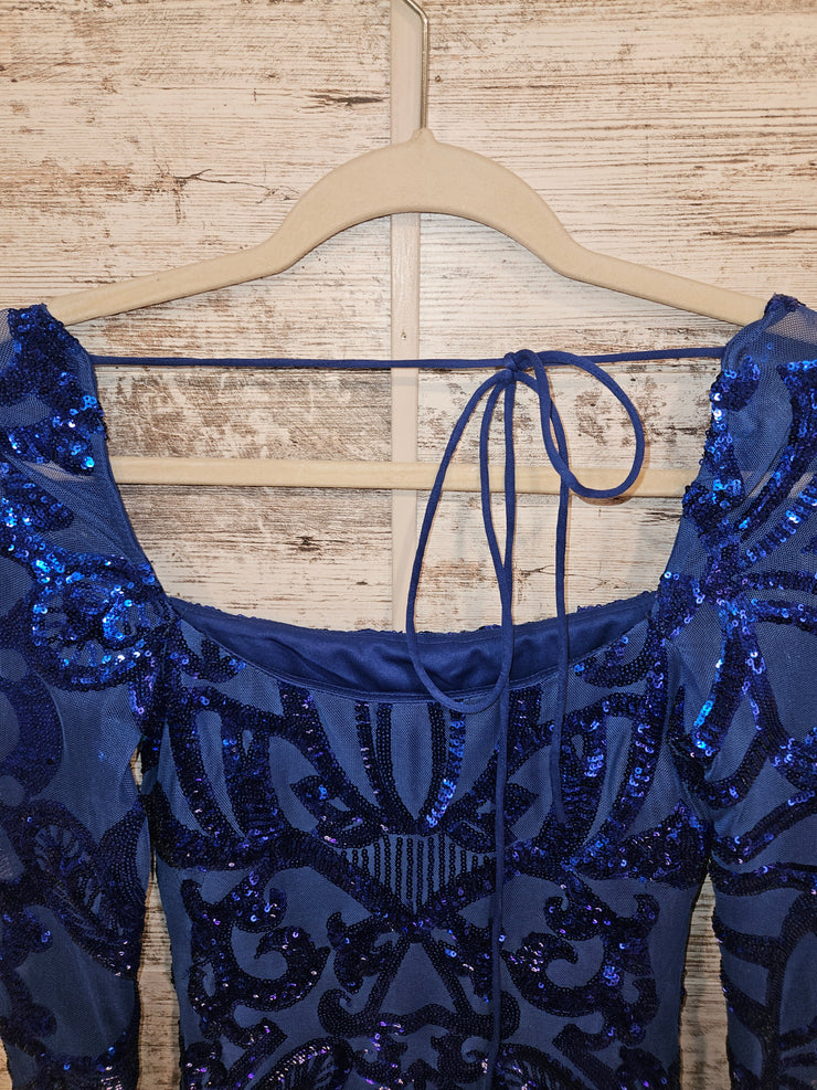ROYAL BLUE SPARKLY SHORT DRESS