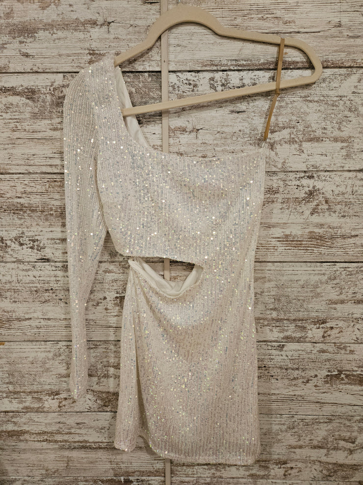 WHITE/COLORFUL SHORT DRESS
