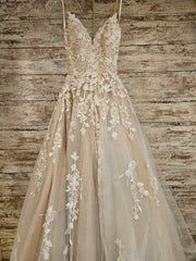 IVORY/FLORAL A LINE GOWN (NEW)