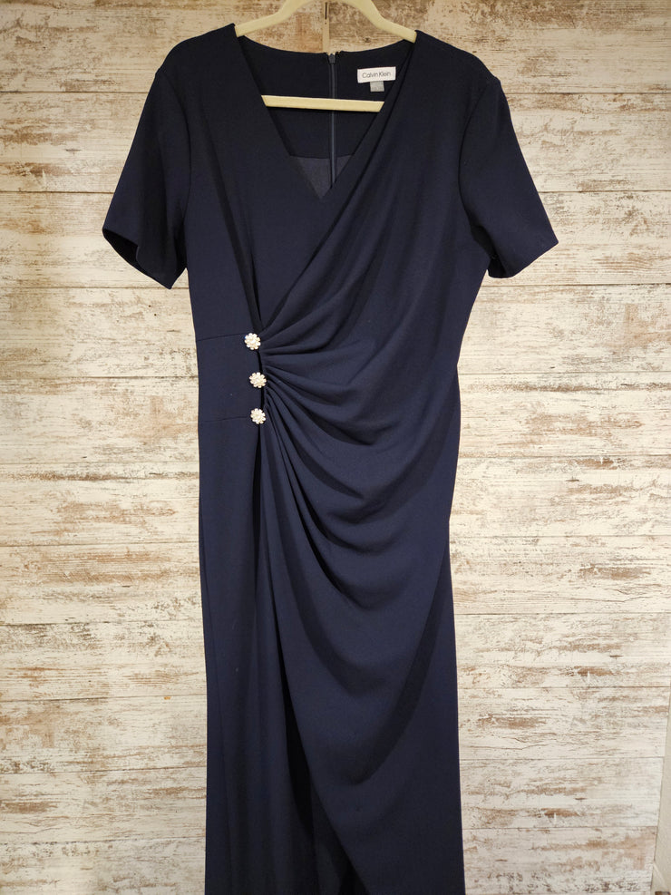 NAVY LONG EVENING GOWN